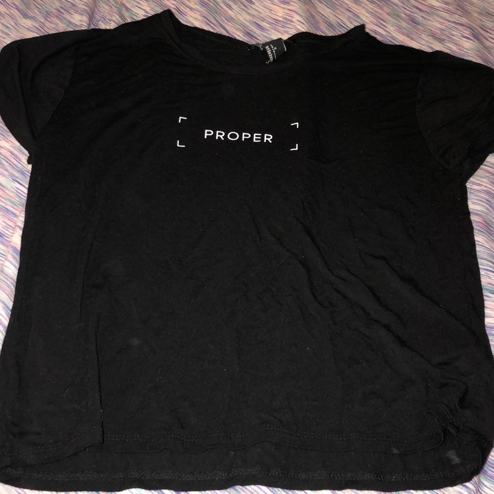Black “PROPER” crop